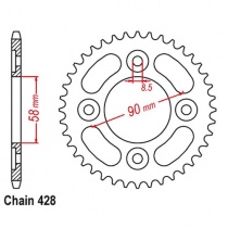 Звезда задняя JT JTR1212.35