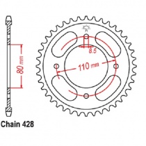 Звезда задняя JT JTR1219.41