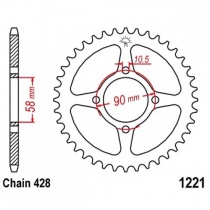 Звезда задняя JT JTR1221.45