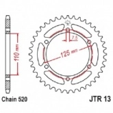 Звезда задняя JT JTR13.39