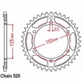 Звезда задняя JT JTR1301.42