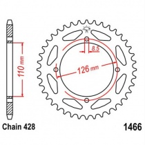 Звезда задняя JT JTR1466.44
