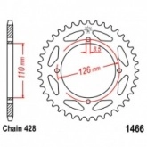 Звезда задняя JT JTR1466.47
