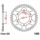 Звезда задняя JT JTR1489.40