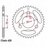 Звезда задняя JT JTR1780.28
