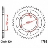 Звезда задняя JT JTR1786.52