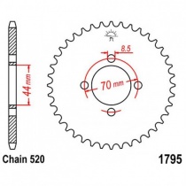 Звезда задняя JT JTR1795.22