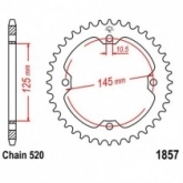 Звезда задняя JT JTR1857.45