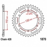 Звезда задняя JT JTR1870.46