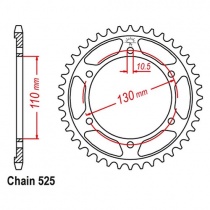 Звезда задняя JT JTR1876.44 Black