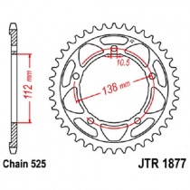 Звезда задняя JT JTR1877.41