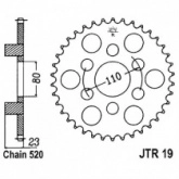 Звезда задняя JT JTR19.38