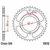 Звезда задняя JT JTR1910.36