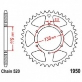 Звезда задняя JT JTR1950.48