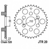 Звезда задняя JT JTR20.41