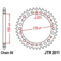 Звезда задняя JT JTR2011.42