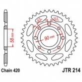 Звезда задняя JT JTR214.36