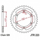 Звезда задняя JT JTR223.48