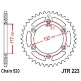 Звезда задняя JT JTR223.53