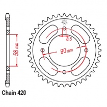 Звезда задняя JT JTR231.36