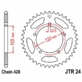 Звезда задняя JT JTR24.50