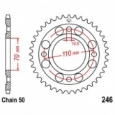 Звезда задняя JT JTR246.36