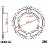 Звезда задняя JT JTR260.38