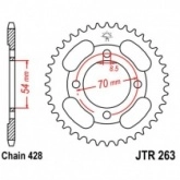 Звезда задняя JT JTR263.38