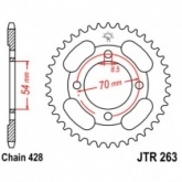 Звезда задняя JT JTR263.45