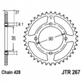 Звезда задняя JT JTR267.39