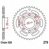 Звезда задняя JT JTR279.40
