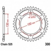 Звезда задняя JT JTR300.46