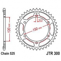 Звезда задняя JT JTR300.48 Black