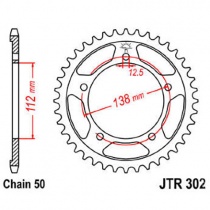 Звезда задняя JT JTR302.43 Black