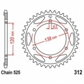 Звезда задняя JT JTR312.38