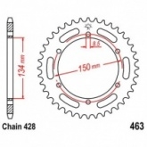 Звезда задняя JT JTR463.48