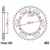 Звезда задняя JT JTR463.48