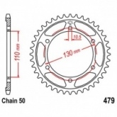 Звезда задняя JT JTR479.48
