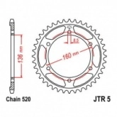 Звезда задняя JT JTR5.47 Black