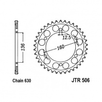 Звезда задняя JT JTR506.40