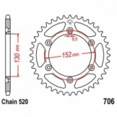 Звезда задняя JT JTR706.46