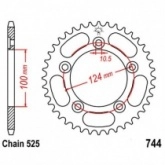 Звезда задняя JT JTR744.36