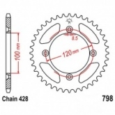 Звезда задняя JT JTR798.44