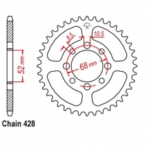 Звезда задняя JT JTR802.41