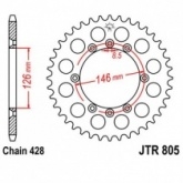 Звезда задняя JT JTR805.50