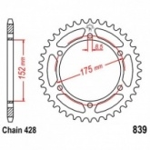 Звезда задняя JT JTR839.53