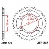 Звезда задняя JT JTR846.40