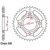 Звезда задняя JT JTR854.41