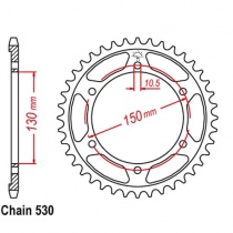 Звезда задняя JT JTR859.38 Black