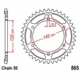Звезда задняя JT JTR865.46